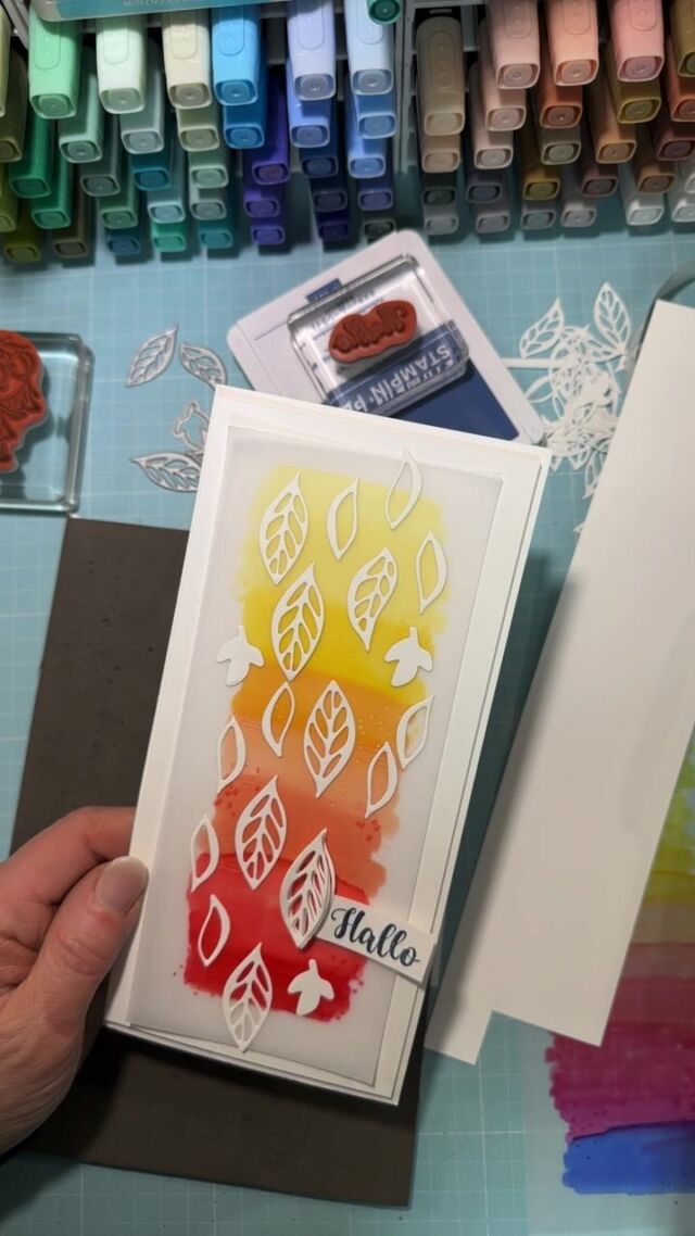 #paulitv heute eine farbenfrohe Karte, gestaltet mit den blends. 🙂so herrlich sonnig! ☀️
#stampinup #cardmakingideas  #diecutting #cardmaking #kartenmacherei #papierliebe #paperlover #ruhrgebiet #paulinespapier #nrw